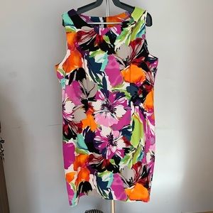 Colorful Floral Plus Size Dress